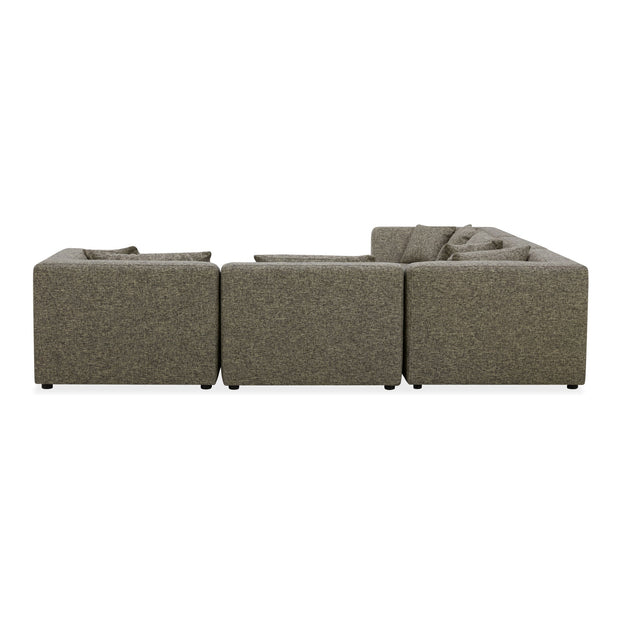 Moe's Home Collection Lowtide Classic Stone Tweed L-Shaped Modular Sectional