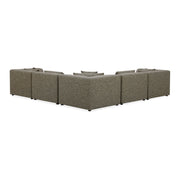Moe's Home Collection Lowtide Classic Stone Tweed L-Shaped Modular Sectional
