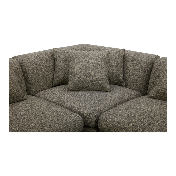 Moe's Home Collection Lowtide Classic Stone Tweed L-Shaped Modular Sectional