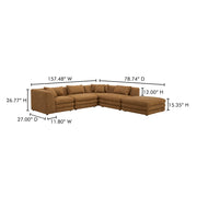Moe's Home Collection Lowtide Amber Glow Dream Modular Sectional