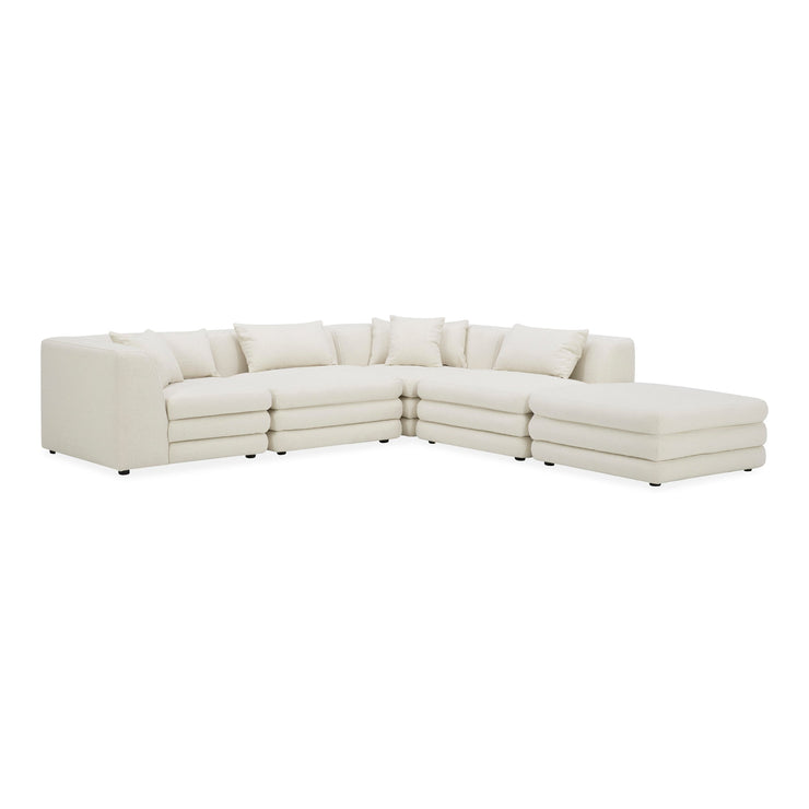 Moe's Home Collection Lowtide Warm White Dream Modular Sectional