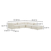 Moe's Home Collection Lowtide Warm White Dream Modular Sectional
