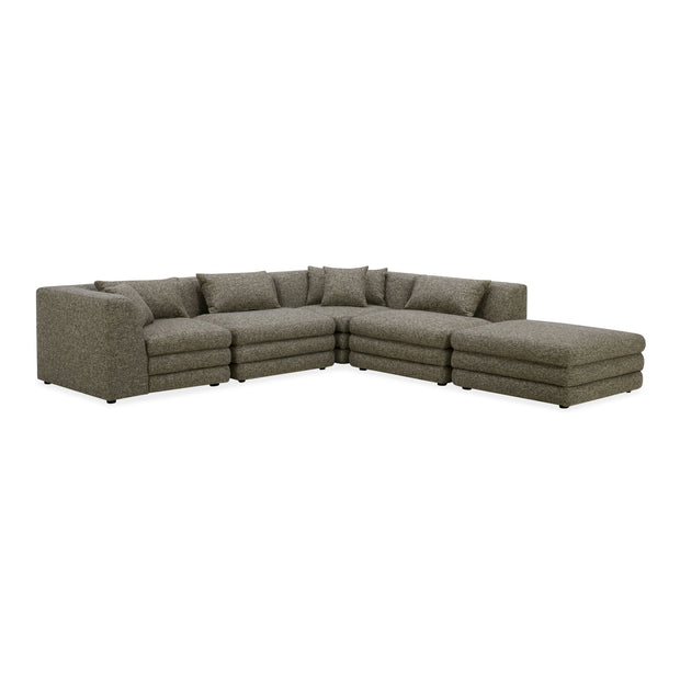 Moe's Home Collection Lowtide Stone Tweed Dream Modular Sectional