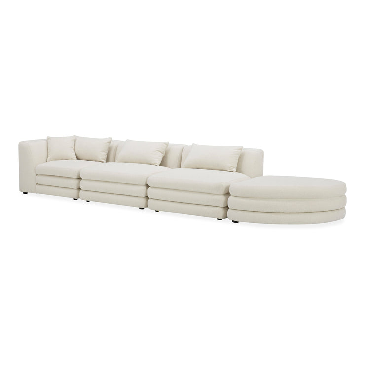 Moe's Home Collection Lowtide Linear Warm White Modular Sectional
