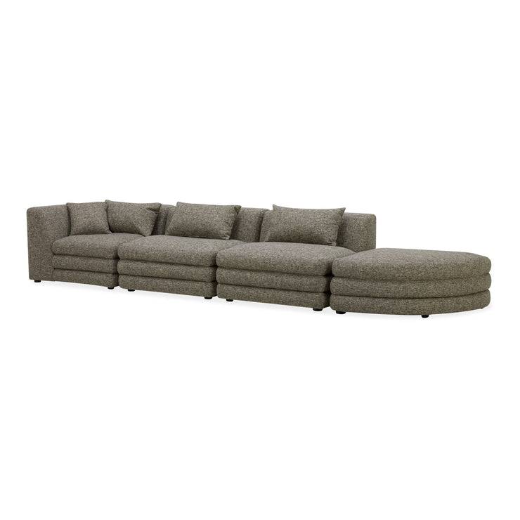 Moe's Home Collection Lowtide Linear Stone Tweed Modular Sectional