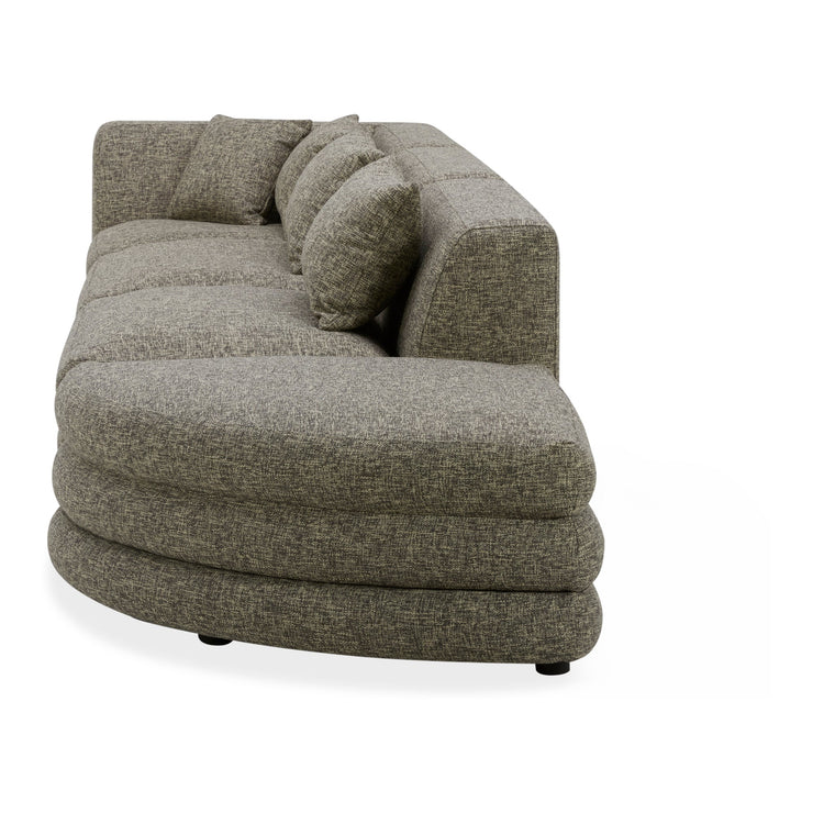 Moe's Home Collection Lowtide Linear Stone Tweed Modular Sectional