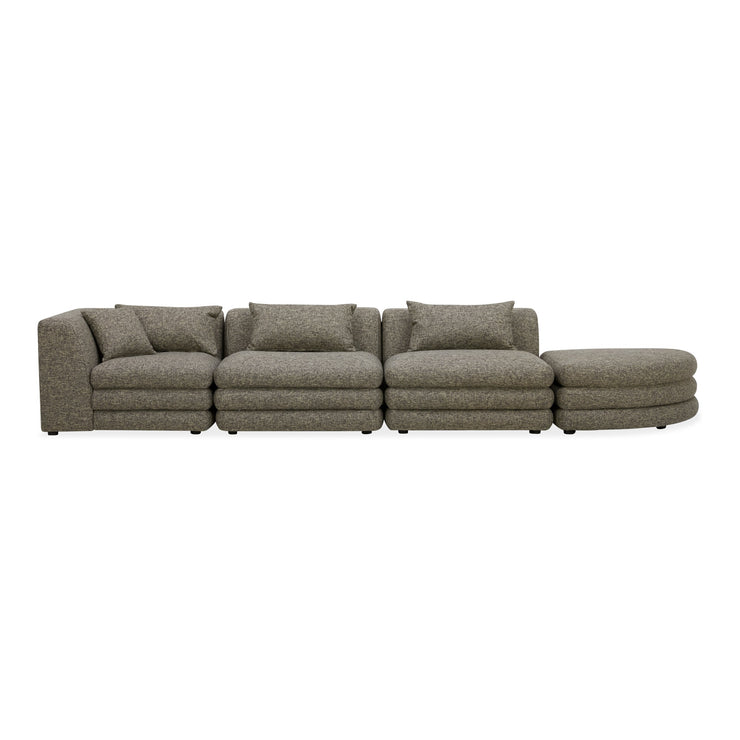 Moe's Home Collection Lowtide Linear Stone Tweed Modular Sectional
