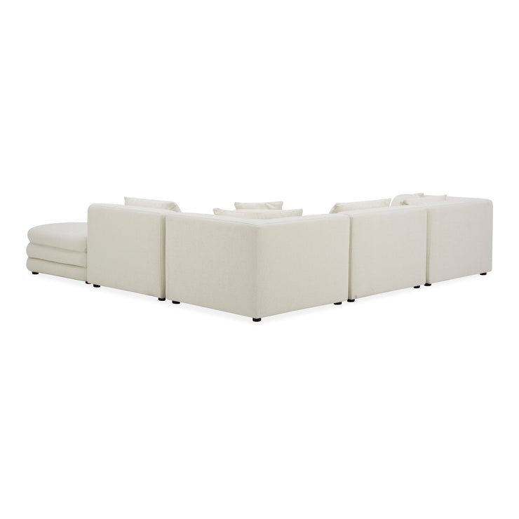 Moe's Home Collection Lowtide Alcove Warm White Modular Sectional