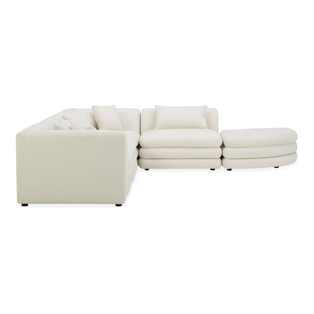Moe's Home Collection Lowtide Alcove Warm White Modular Sectional