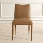 Uttermost Conifer Camel Faux Leather Modern Dining Chairs Set of 2