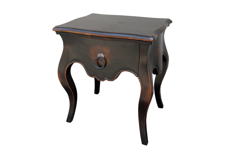 Casa Bonita Peruvian Hand-Painted Carved Wood Marqueza Nightstand