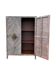 Casa Bonita Peruvian Hand-Painted Carved Wood Milan Armoire