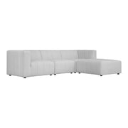 Moe's Home Collection Lyric Lounge Oatmeal Beige Modular Sectional