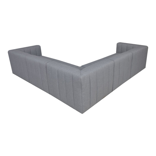 Moe's Home Collection Lyric Classic Grey L-Shaped Modular Sectional