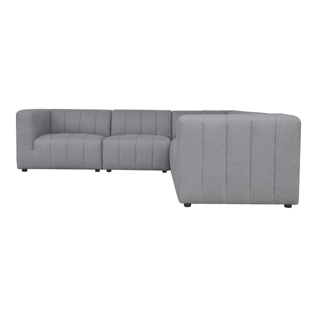 Moe's Home Collection Lyric Classic Grey L-Shaped Modular Sectional
