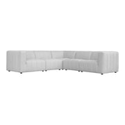 Moe's Home Collection Lyric Classic Oatmeal Beige L- Shaped Modular Sectional
