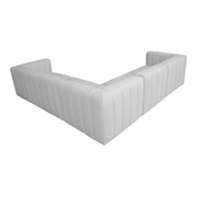 Moe's Home Collection Lyric Classic Oatmeal Beige L- Shaped Modular Sectional