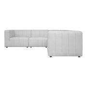 Moe's Home Collection Lyric Classic Oatmeal Beige L- Shaped Modular Sectional