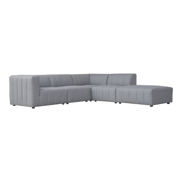 Moe's Home Collection Lyric Dream Grey Modular Right Facing Sectional