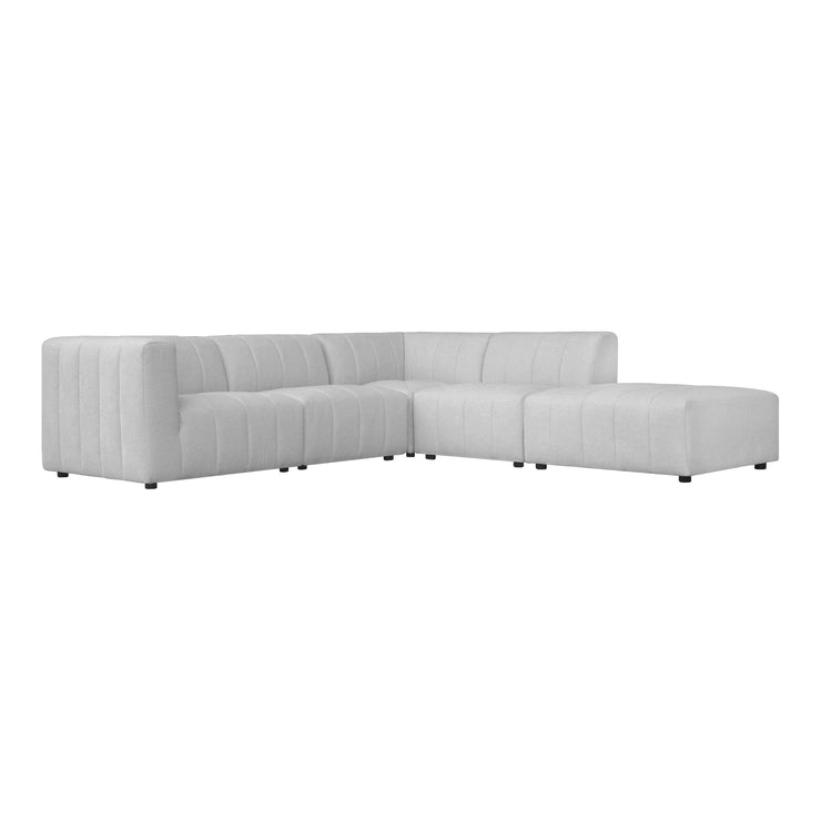 Moe's Home Lyric Dream Oatmeal Beige Modular Right-Facing Sectional
