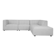 Moe's Home Lyric Dream Oatmeal Beige Modular Right-Facing Sectional