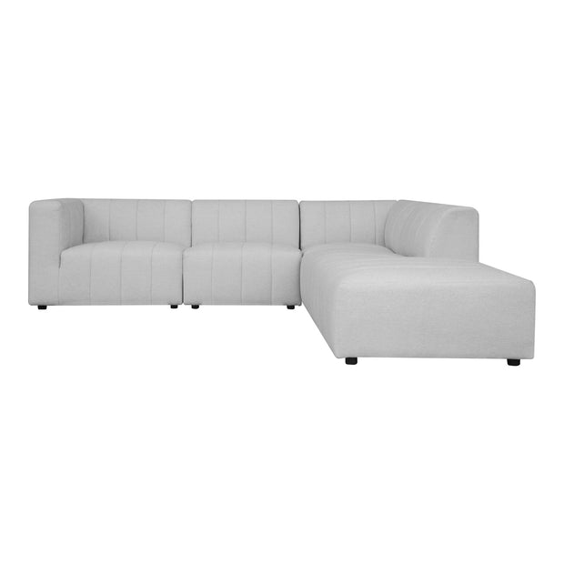 Moe's Home Lyric Dream Oatmeal Beige Modular Right-Facing Sectional