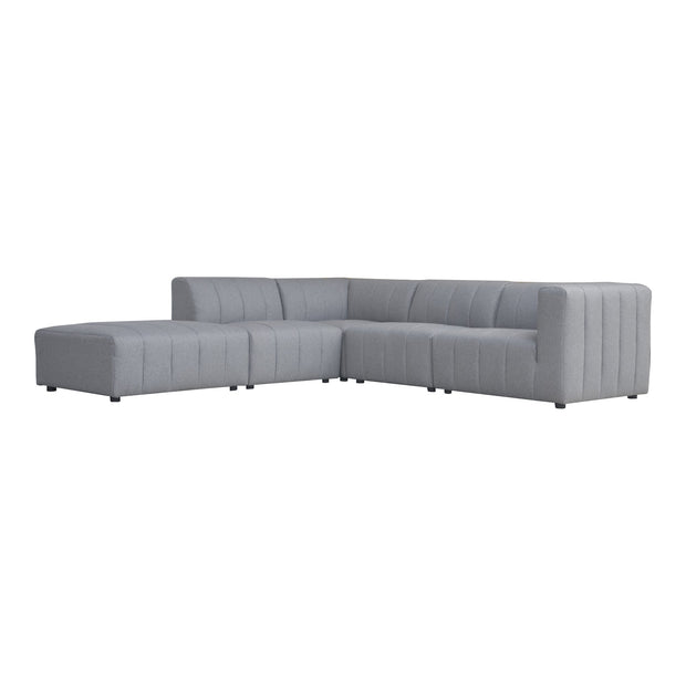 Moe's Home Collection Lyric Dream Grey Modular Left Facing Sectional