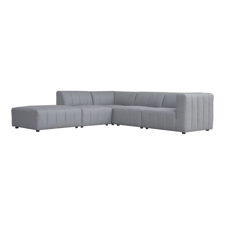 Moe's Home Collection Lyric Dream Grey Modular Left Facing Sectional