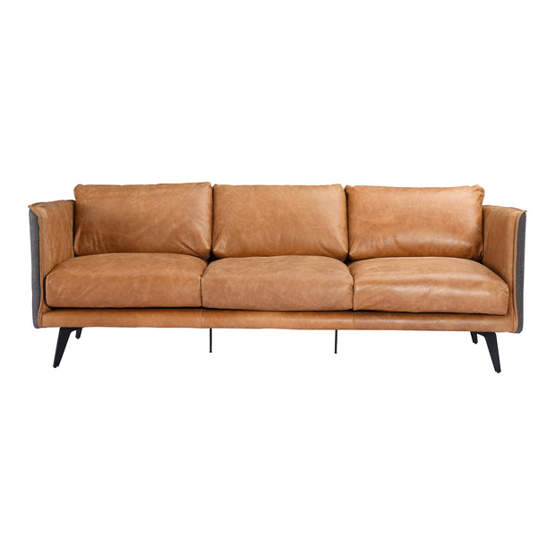 Moe's Home Collection Messina Cognac Leather Sofa