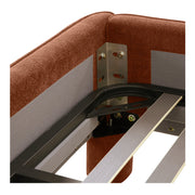 Moe's Home Collection Ichigo Deep Orange Upholstered Queen Size Bed