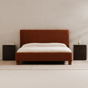 Moe's Home Collection Ichigo Deep Orange Upholstered Queen Size Bed