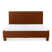 Moe's Home Collection Ichigo Deep Orange Upholstered Queen Size Bed