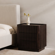 Moe's Home Collection Ichigo Dark Grey Upholstered Queen Size Bed