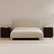Moe's Home Collection Ichigo Dark Grey Upholstered Queen Size Bed