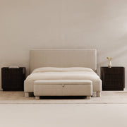Moe's Home Collection Ichigo Dark Grey Upholstered Queen Size Bed
