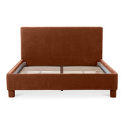 Moe's Home Collection Ichigo Deep Orange Upholstered King Size Bed