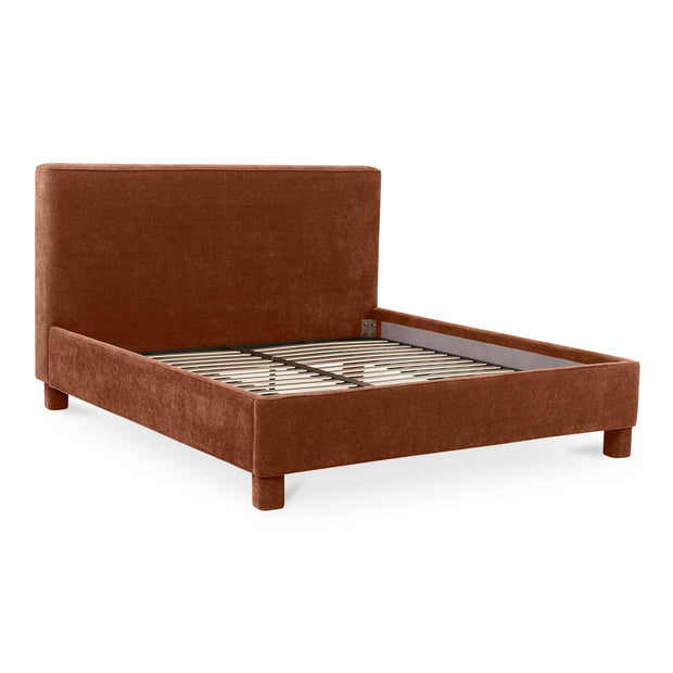 Moe's Home Collection Ichigo Deep Orange Upholstered King Size Bed