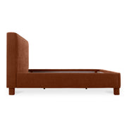 Moe's Home Collection Ichigo Deep Orange Upholstered King Size Bed