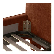 Moe's Home Collection Ichigo Deep Orange Upholstered King Size Bed