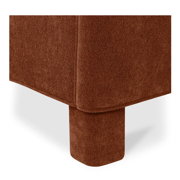 Moe's Home Collection Ichigo Deep Orange Upholstered King Size Bed