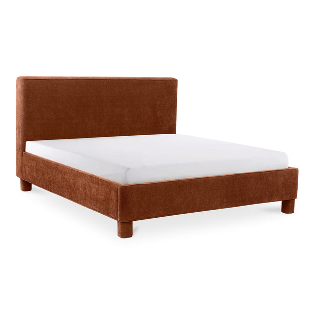 Moe's Home Collection Ichigo Deep Orange Upholstered King Size Bed
