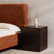 Moe's Home Collection Ichigo Deep Orange Upholstered King Size Bed