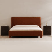 Moe's Home Collection Ichigo Deep Orange Upholstered King Size Bed
