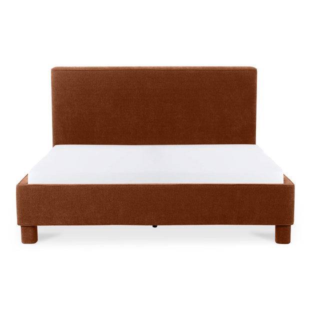 Moe's Home Collection Ichigo Deep Orange Upholstered King Size Bed
