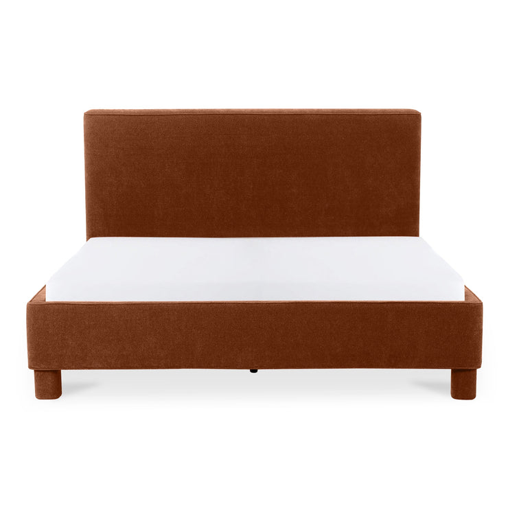 Moe's Home Collection Ichigo Deep Orange Upholstered King Size Bed