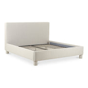 Moe's Home Collection Ichigo Light Grey Upholstered King Size Bed