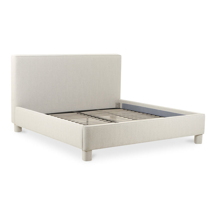 Moe's Home Collection Ichigo Light Grey Upholstered King Size Bed