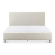 Moe's Home Collection Ichigo Light Grey Upholstered King Size Bed