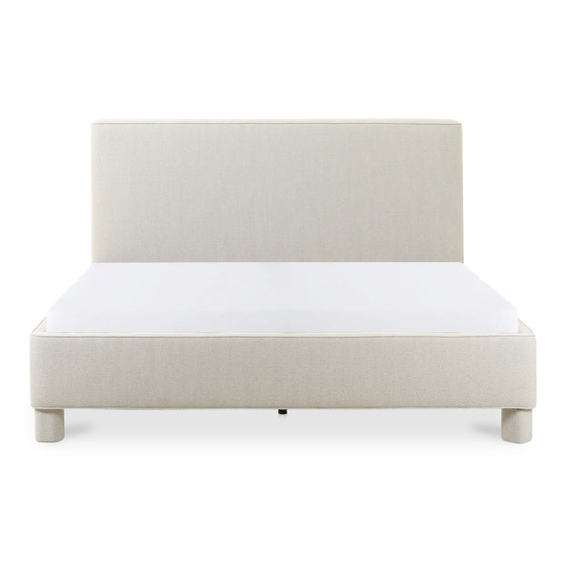 Moe's Home Collection Ichigo Light Grey Upholstered King Size Bed