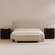Moe's Home Collection Ichigo Light Grey Upholstered King Size Bed